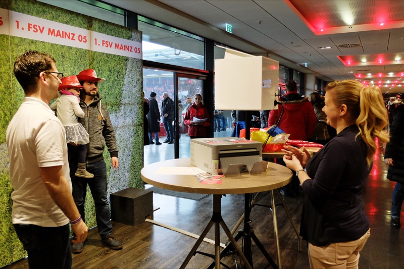 SmileCube Fotobox im VIP-Bereich bei Mainz 05